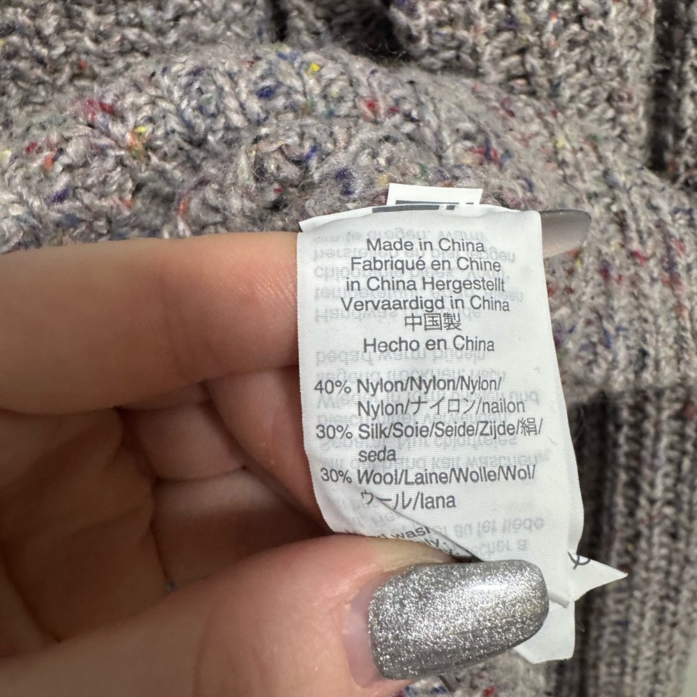 Women’s Madewell Colorfleck Ribbed Turtleneck Sweater - Picture 10 of 12